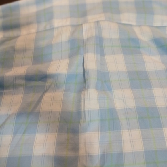 Men's Blue and White Checkered Shirt - Picture 6 of 11